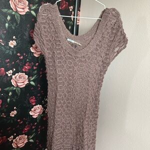 Kimchi Blue Mauve Knit Sweater Dress